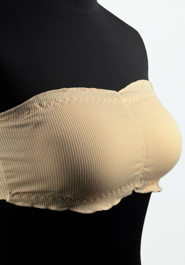 STRAPLESS CREAM TUBE BRA